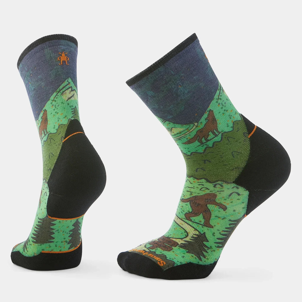 Smartwool - Trail Run Targeted Cushion Neature Print Crew Socks - Twilight Blue