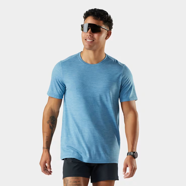 Smartwool - Active Short Sleeve - Men's - Mineral Blue Heather