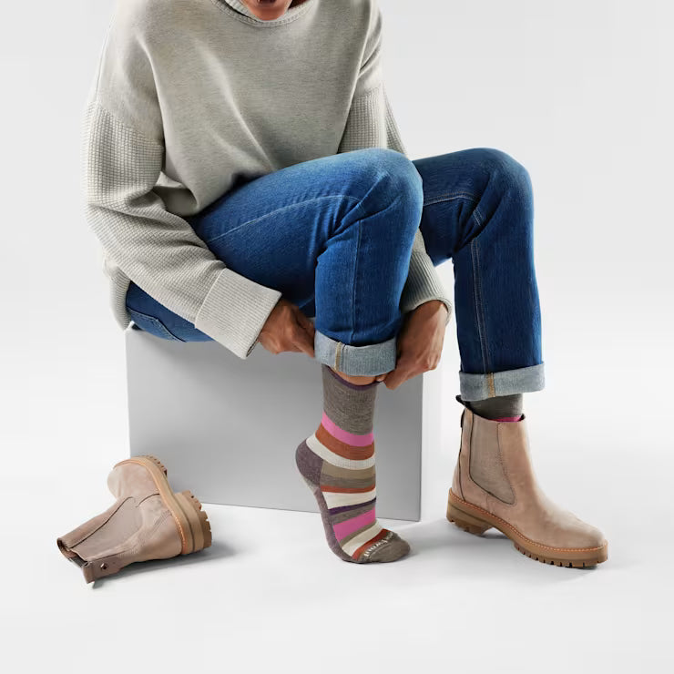 Smartwool - Women's Everyday Multi-Stripe Crew Socks - Taupe