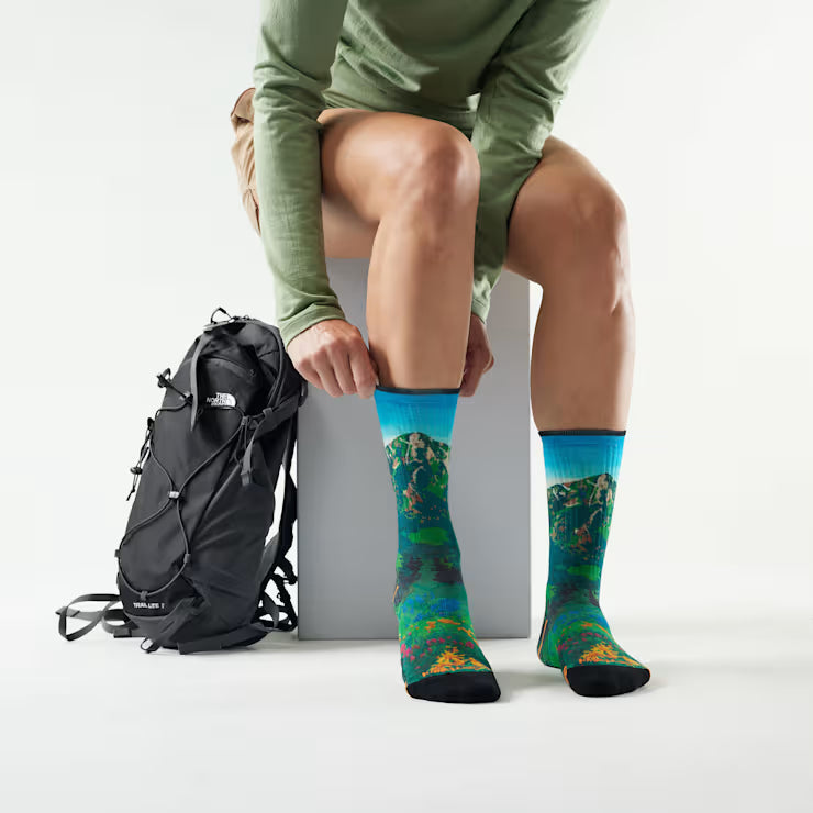 Smartwool - Women’s Hike Targeted Cushion Mountain Lake Print Crew Socks - Capri