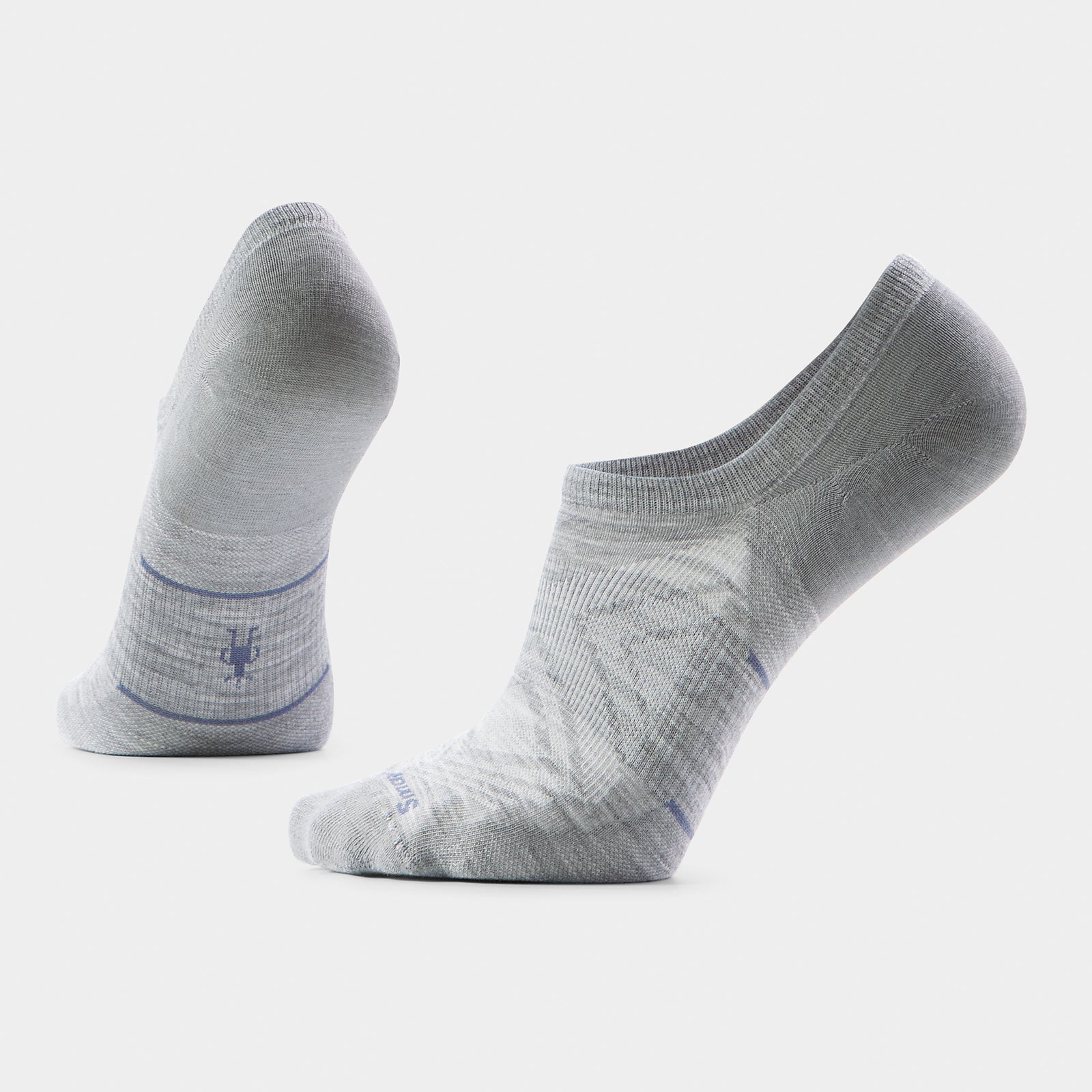 Smartwool - Run Zero Cushion No Show Socks - Light Gray