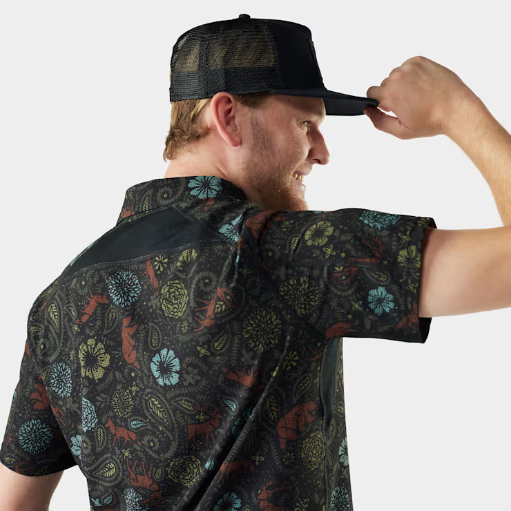 Smartwool - Men's Everyday Short Sleeve Button Down - Black Paisley