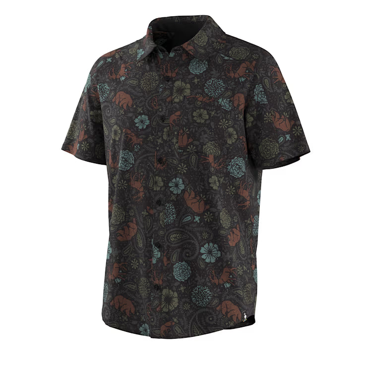 Smartwool - Men's Everyday Short Sleeve Button Down - Black Paisley