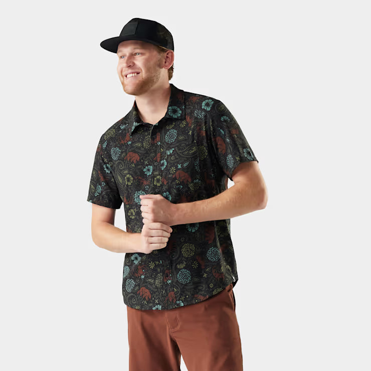 Smartwool - Men's Everyday Short Sleeve Button Down - Black Paisley