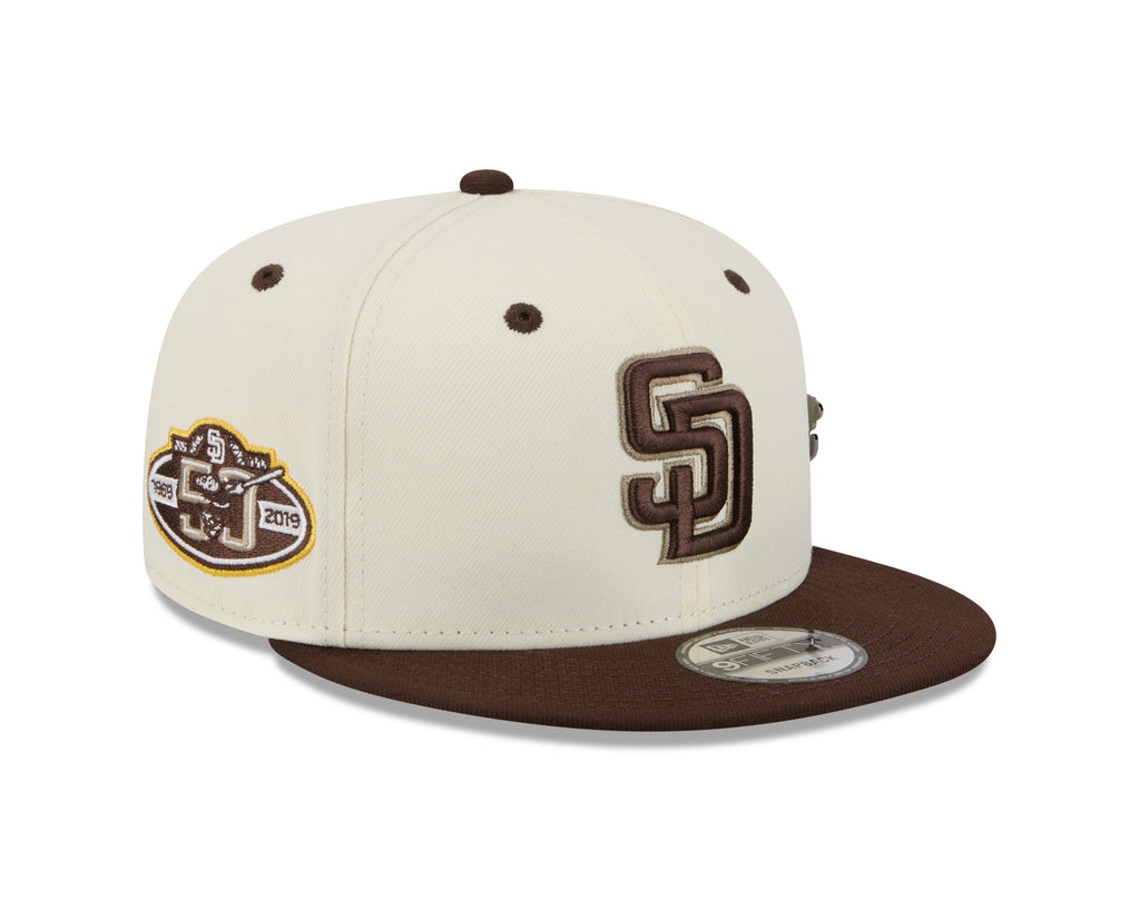 San Diego Padres MLB New Era Men's Cream/Brown 9Fifty Mascot Pin Snapback