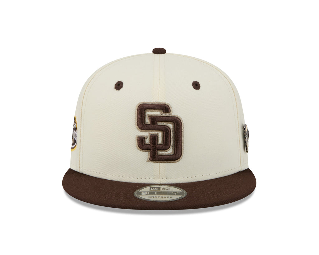 San Diego Padres MLB New Era Men's Cream/Brown 9Fifty Mascot Pin Snapback