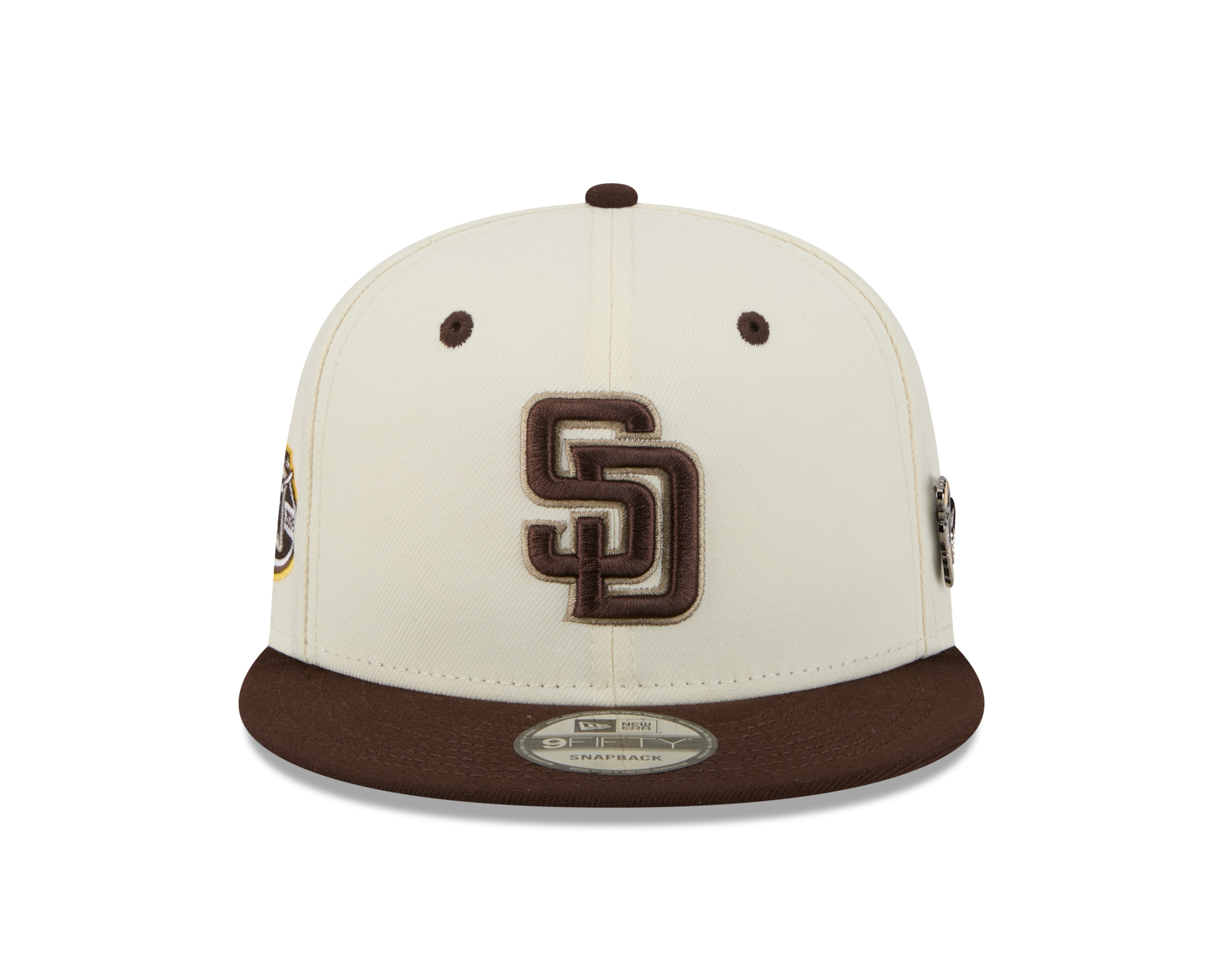 San Diego Padres MLB New Era Men's Cream/Brown 9Fifty Mascot Pin Snapback