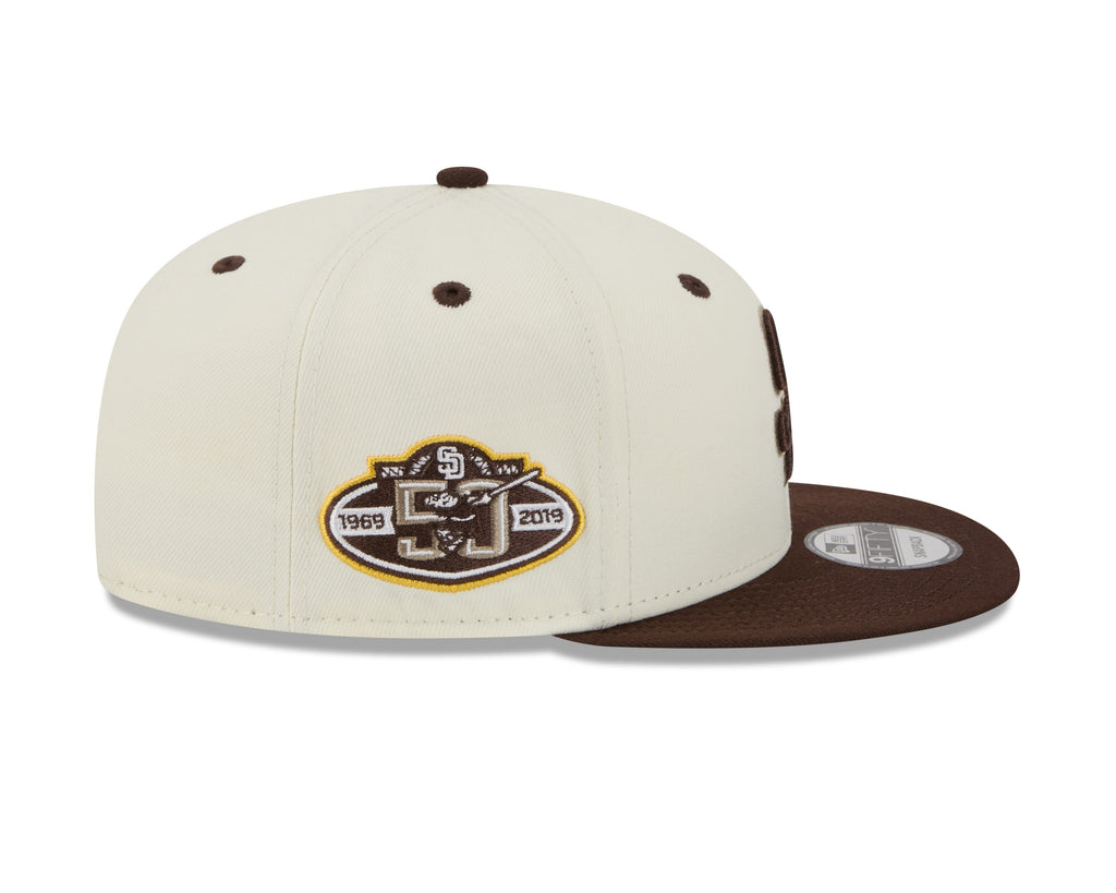 San Diego Padres MLB New Era Men's Cream/Brown 9Fifty Mascot Pin Snapback