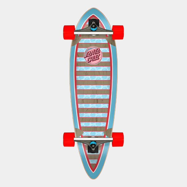 Santa Cruz Decoder Wave Pintail Cruiser Longboard Complete 33"