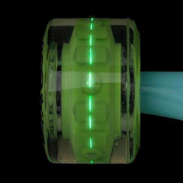 Santa Cruz Slime Balls Light Ups Green LED Wheels 60mm 78a Clear Green