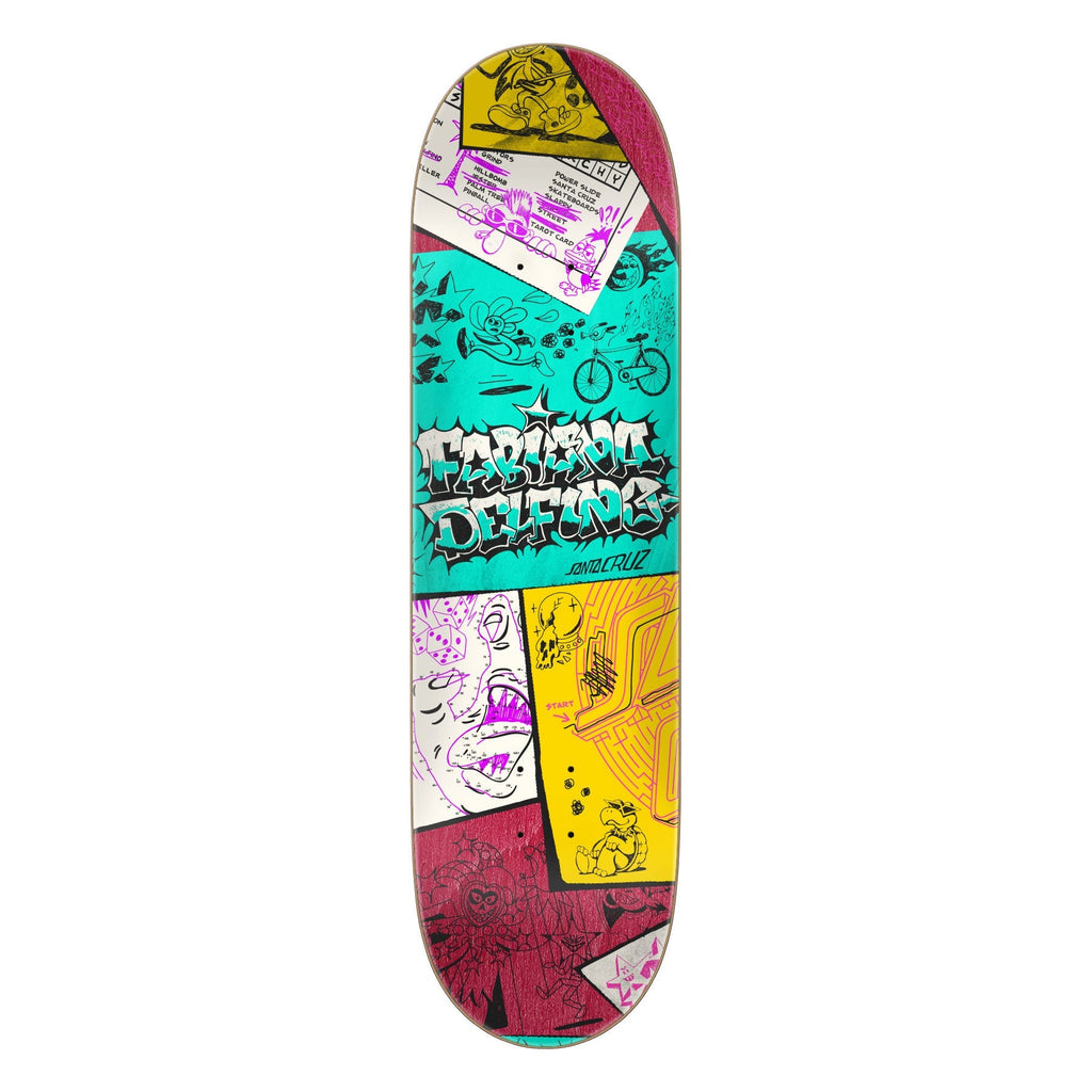 Santa Cruz Skateboard Deck Delfino Scribble FeelBase 8.25" x 31"