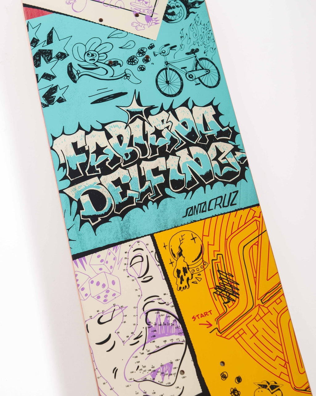 Santa Cruz Skateboard Deck Delfino Scribble FeelBase 8.25" x 31"