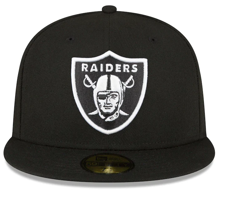 New Era Las Vegas Raiders XVII Super Bowl Side Patch 59FIFTY Fitted Black & White Hat