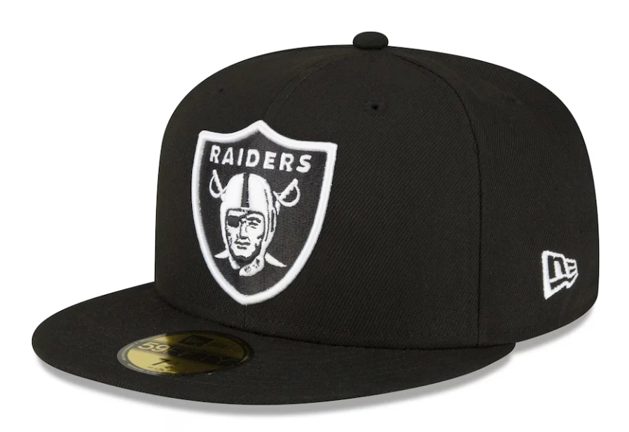 New Era Las Vegas Raiders XVII Super Bowl Side Patch 59FIFTY Fitted Black & White Hat