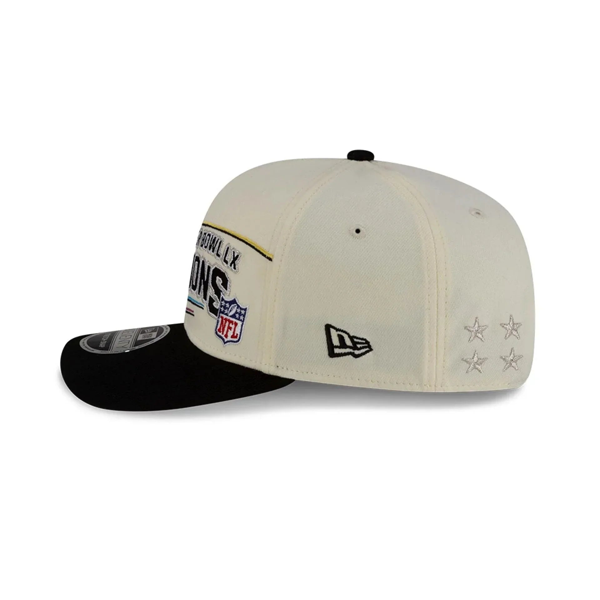 Seattle Seahawks NFL New Era Men's Cream 9SEVENTY Super Bowl LX Champions Locker Room Stretch Snapback