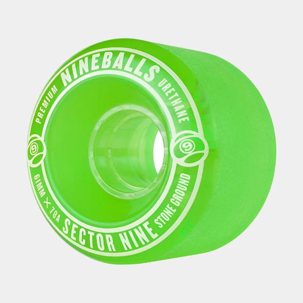 Sector 9 Nine Balls Soft Cruiser Wheels 78a 61mm Clear Green