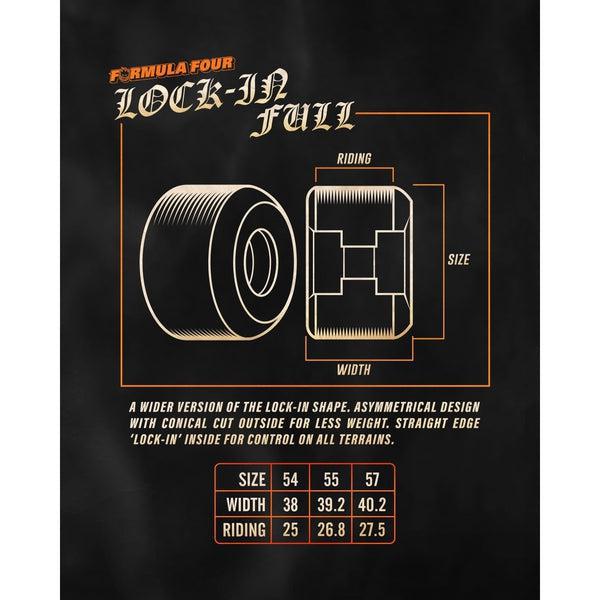 Spitfire Formula Four Lock-Ins Full Wheels Natural 99du 55mm