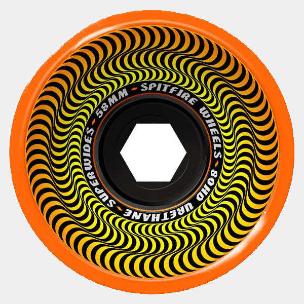 Spitfire Wheels 80HD Superwides 58mm Orange