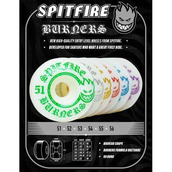 Spitfire Wheels Burner Edition 99du 56mm White - Purple