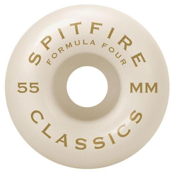 Spitfire Wheels Formula Four 101D Classics 55mm White - Yellow Print