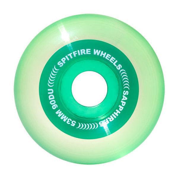 Spitfire Wheels Sapphires 90du 53mm Clear - Green