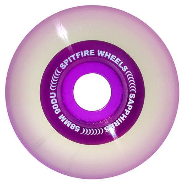 Spitfire Wheels Sapphires 90du 58mm Clear - Purple