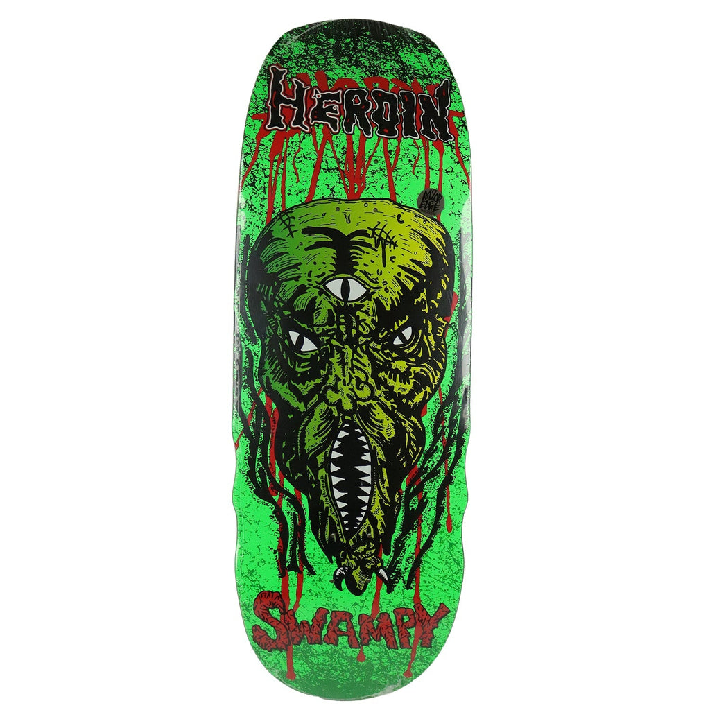 Heroin Skateboard Deck Swampy KO2 Slime Face 10.6" x 32.1"