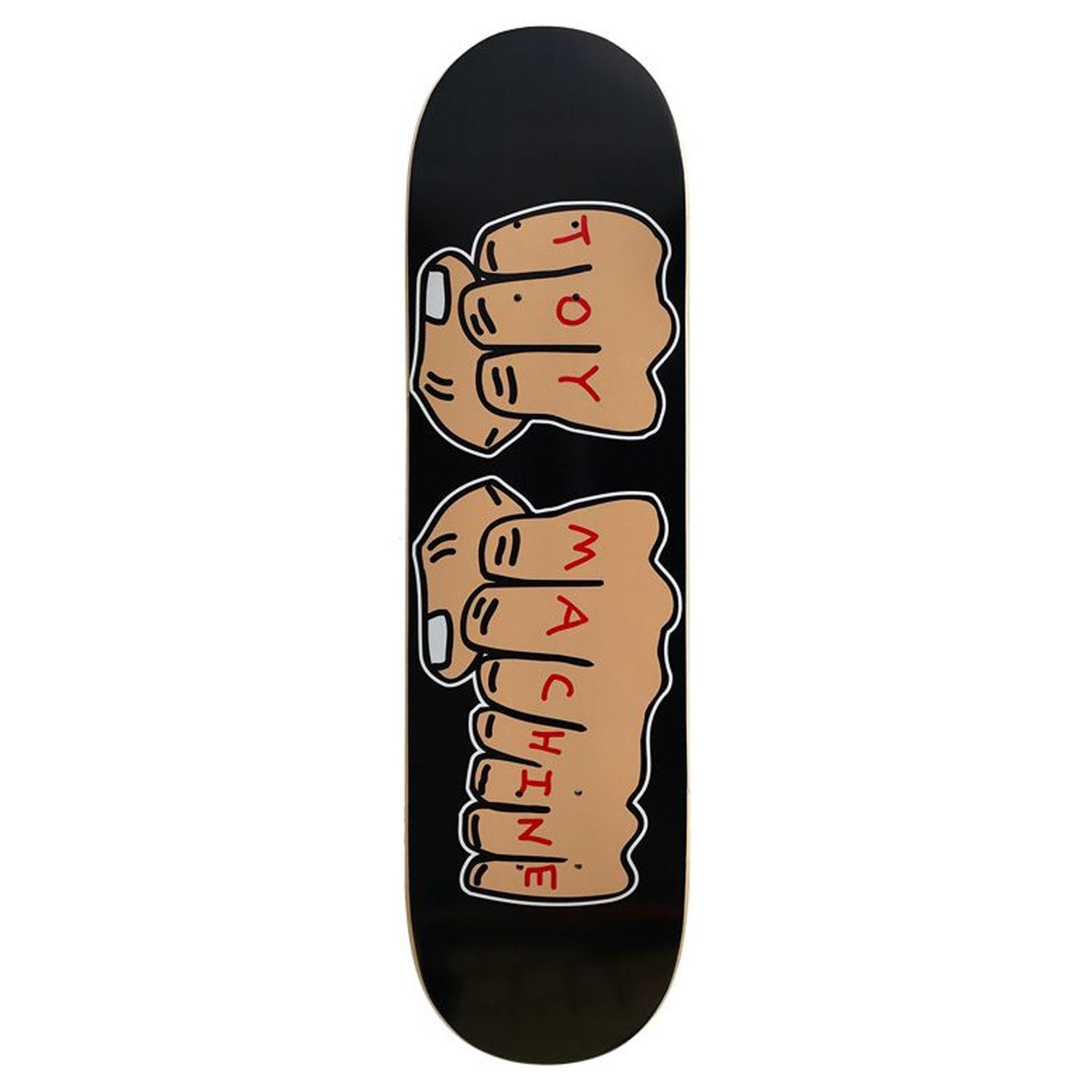 Toy Machine Skateboard Deck New Fists Black 8.0" x 31.63"
