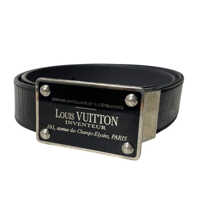 Louis Vuitton M6820 Belt Ceinture Avventur Leather 85 34 Black Em0334