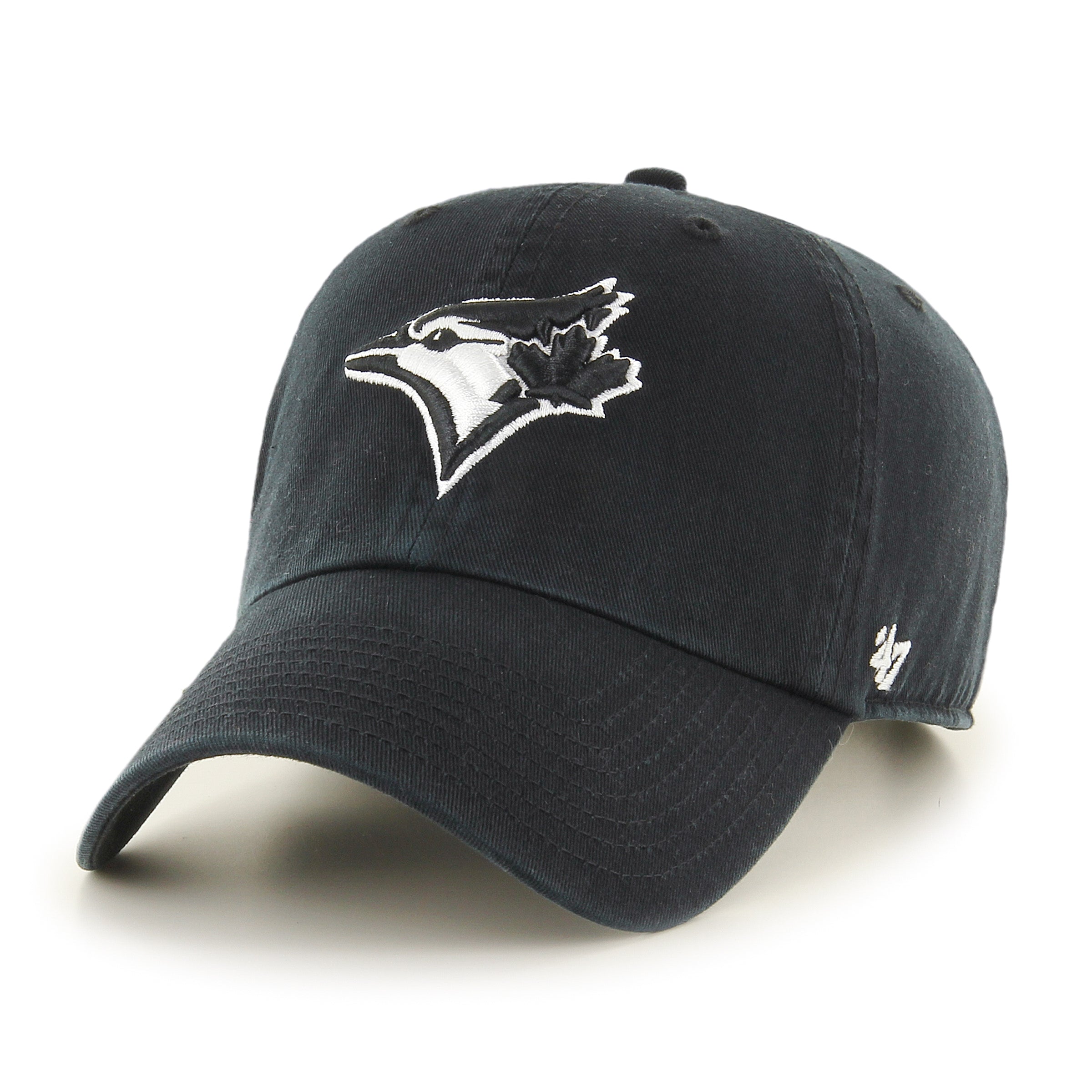 Toronto Blue Jays MLB 47 Brand Men's Black White Clean Up Adjustable Hat