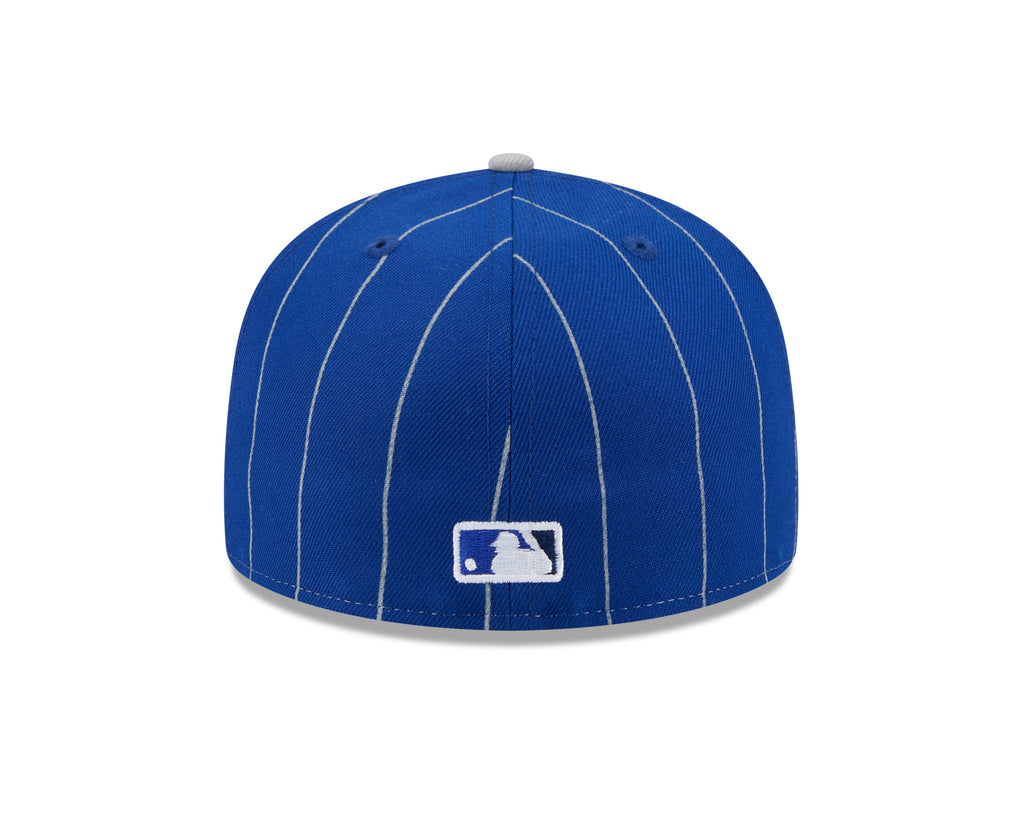 Toronto Blue Jays MLB New Era Men's Royal Blue 59Fifty Two Tone Pinstripe Fitted Hat