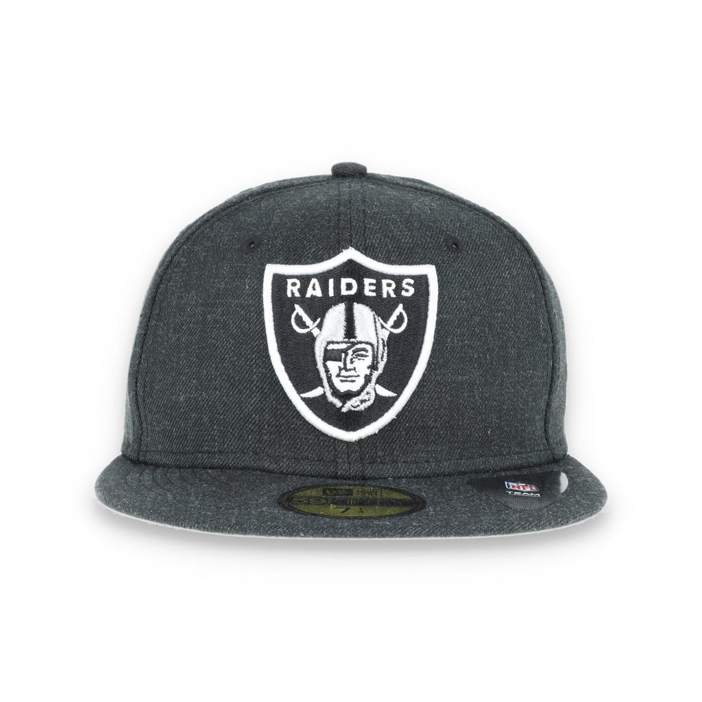 Las Vegas Raiders New Era 59Fifty Fitted  Shield Logo -Black Heather