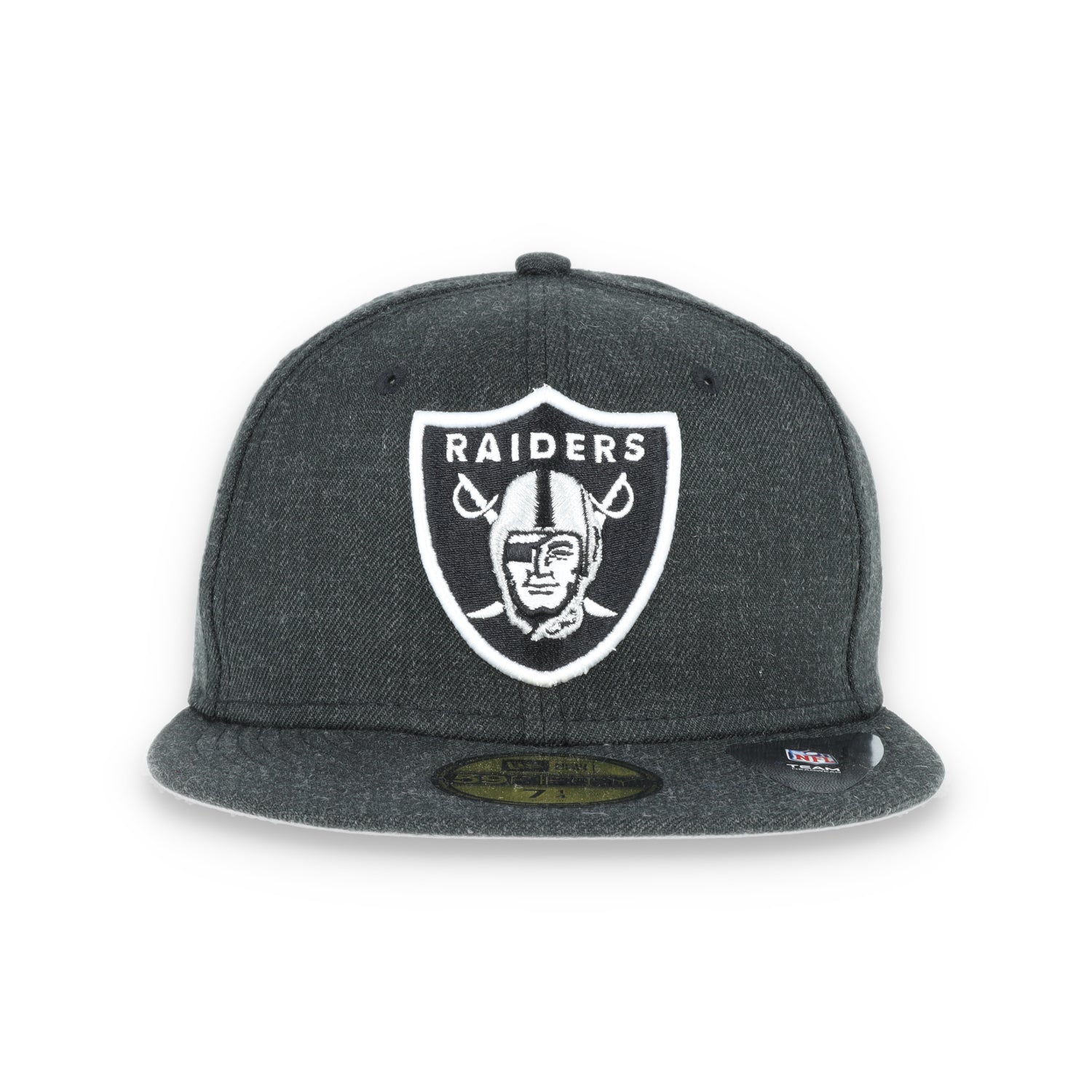 Las Vegas Raiders New Era 59Fifty Fitted  Shield Logo -Black Heather
