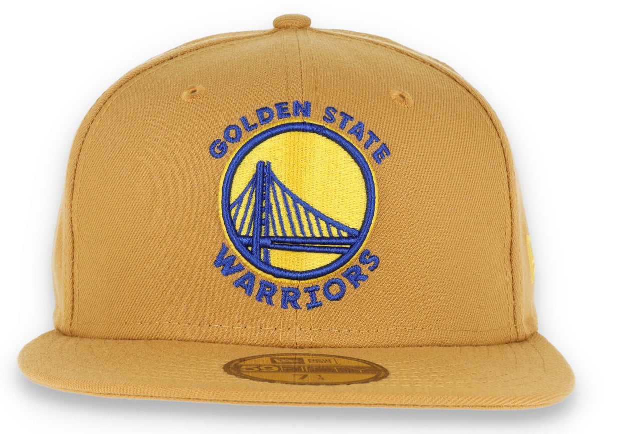 Golden State Warriors New Era 59Fifty Fitted Hat- Panama Tan