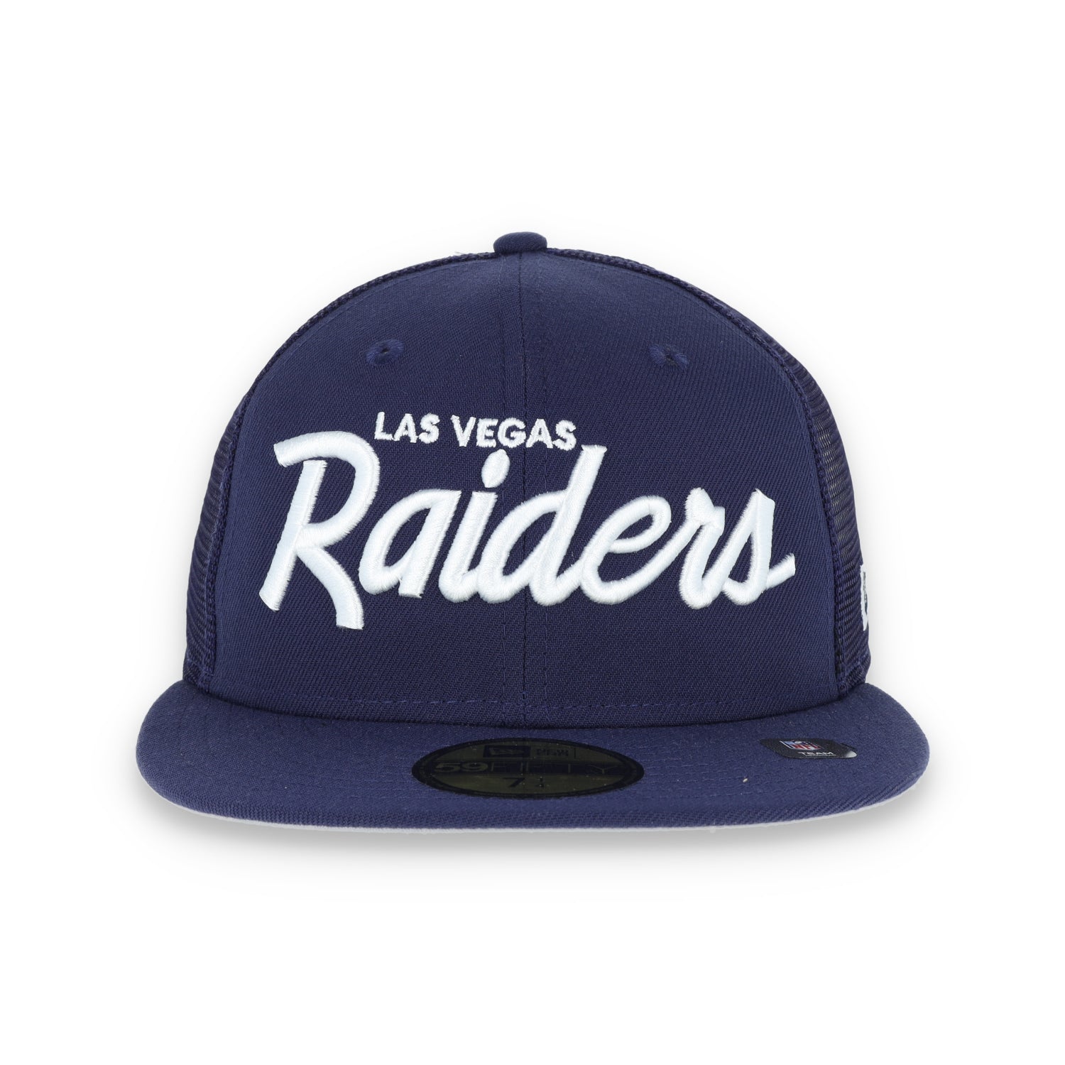 LAS VEGAS RAIDERS NEW ERA mesh script 59FIFTY FITTED-navy
