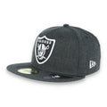 Las Vegas Raiders New Era 59Fifty Fitted  Shield Logo -Black Heather