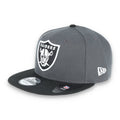 LAS VEGAS RAIDERS NEW ERA DARK GRAPH BLACK SHIELD 9FIFTY SNAPBACK ADJUSTABLE HAT