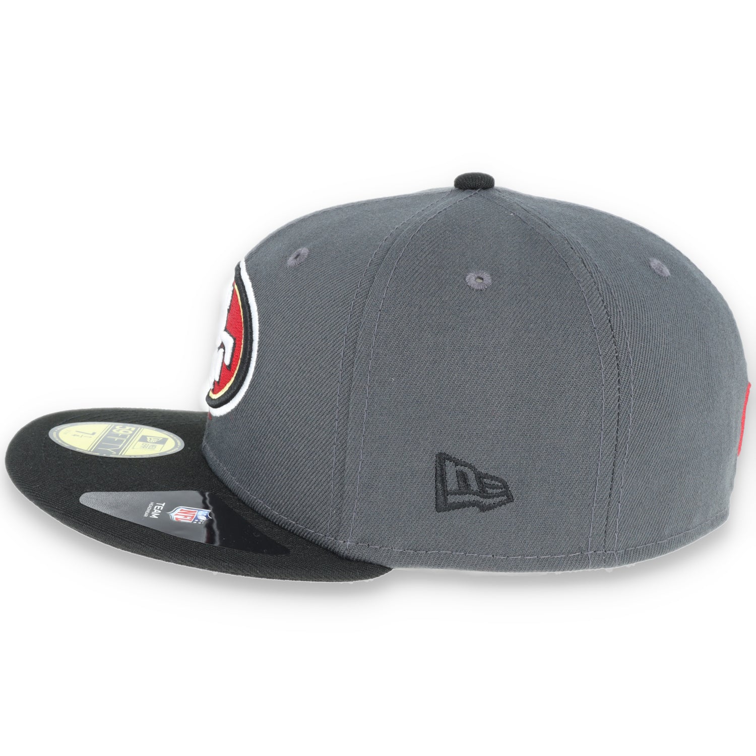 San Francisco 49Ers New Era 59Fifty Fitted Oval Logo Hat -Black/Grey