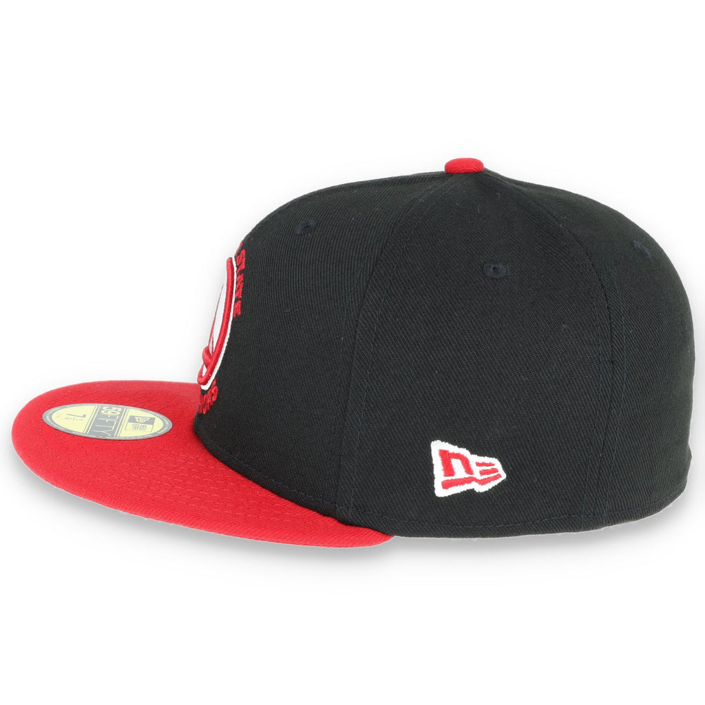 GOLDEN STATE WARRIORS NEW ERA 59FIFTY HAT-BLACK/RED