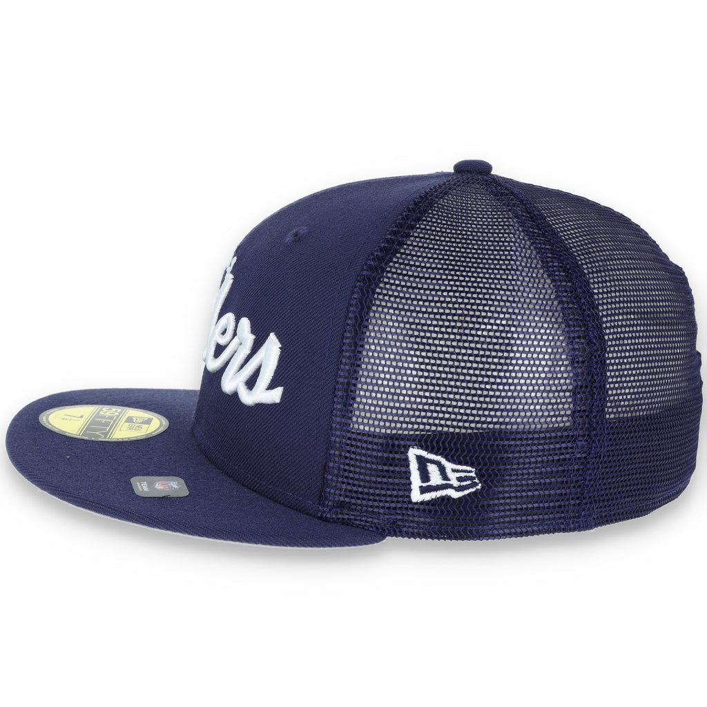 LAS VEGAS RAIDERS NEW ERA mesh script 59FIFTY FITTED-navy