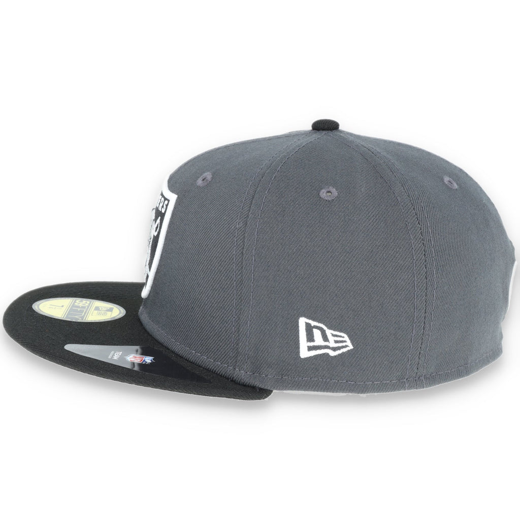 Las  Vegas Raiders New Era 59Fifty Fitted  Shield Logo -Black/Grey