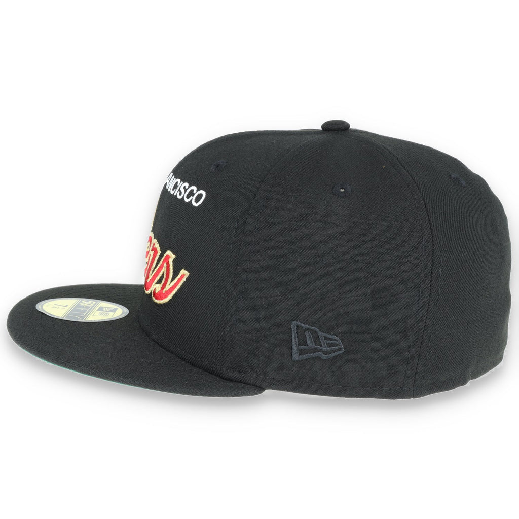San Francisco 49ers New Era 59FIFTY Red Script-BLACK