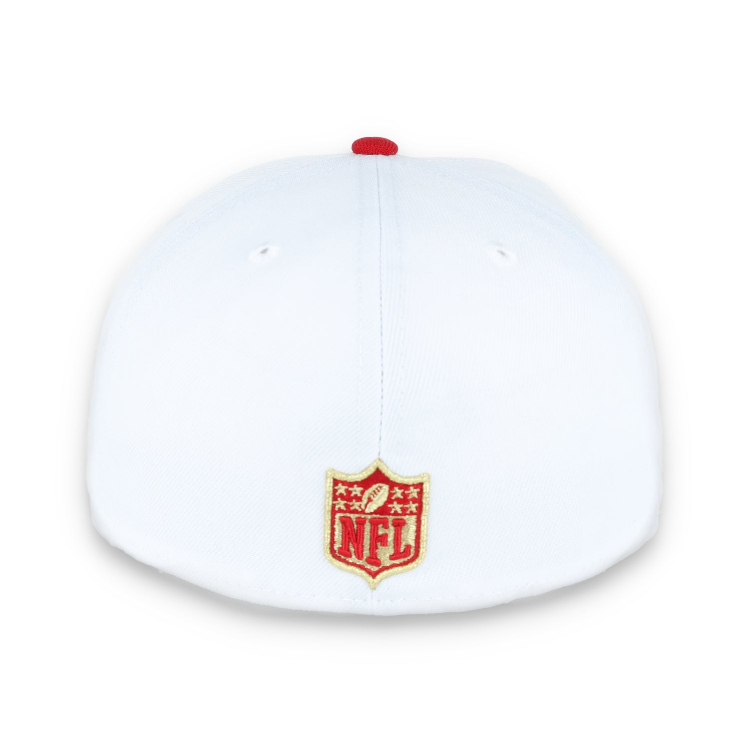 NEW ERA SAN FRANCISCO 49ERS 59FIFTY FITTED SCRIPT HAT-WHITE/GOLD/RED
