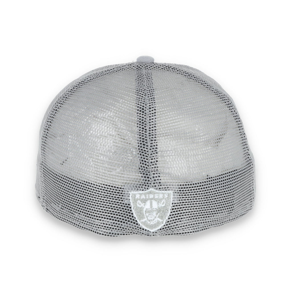 LAS VEGAS RAIDERS NEW ERA mesh script 59FIFTY FITTED-GRAY