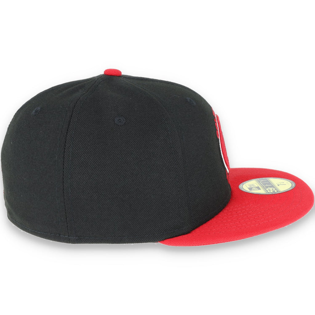 GOLDEN STATE WARRIORS NEW ERA 59FIFTY HAT-BLACK/RED