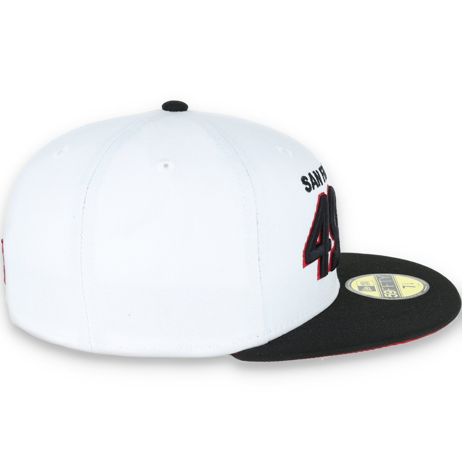NEW ERA SAN FRANCISCO 49ERS 59FIFTY FITTED SCRIPT HAT-White