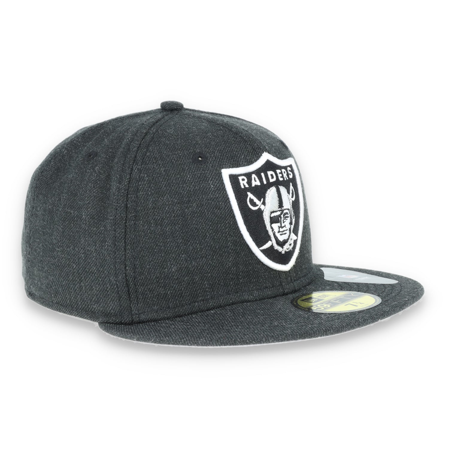 Las Vegas Raiders New Era 59Fifty Fitted  Shield Logo -Black Heather
