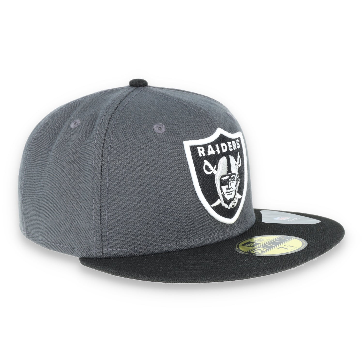 Las  Vegas Raiders New Era 59Fifty Fitted  Shield Logo -Black/Grey