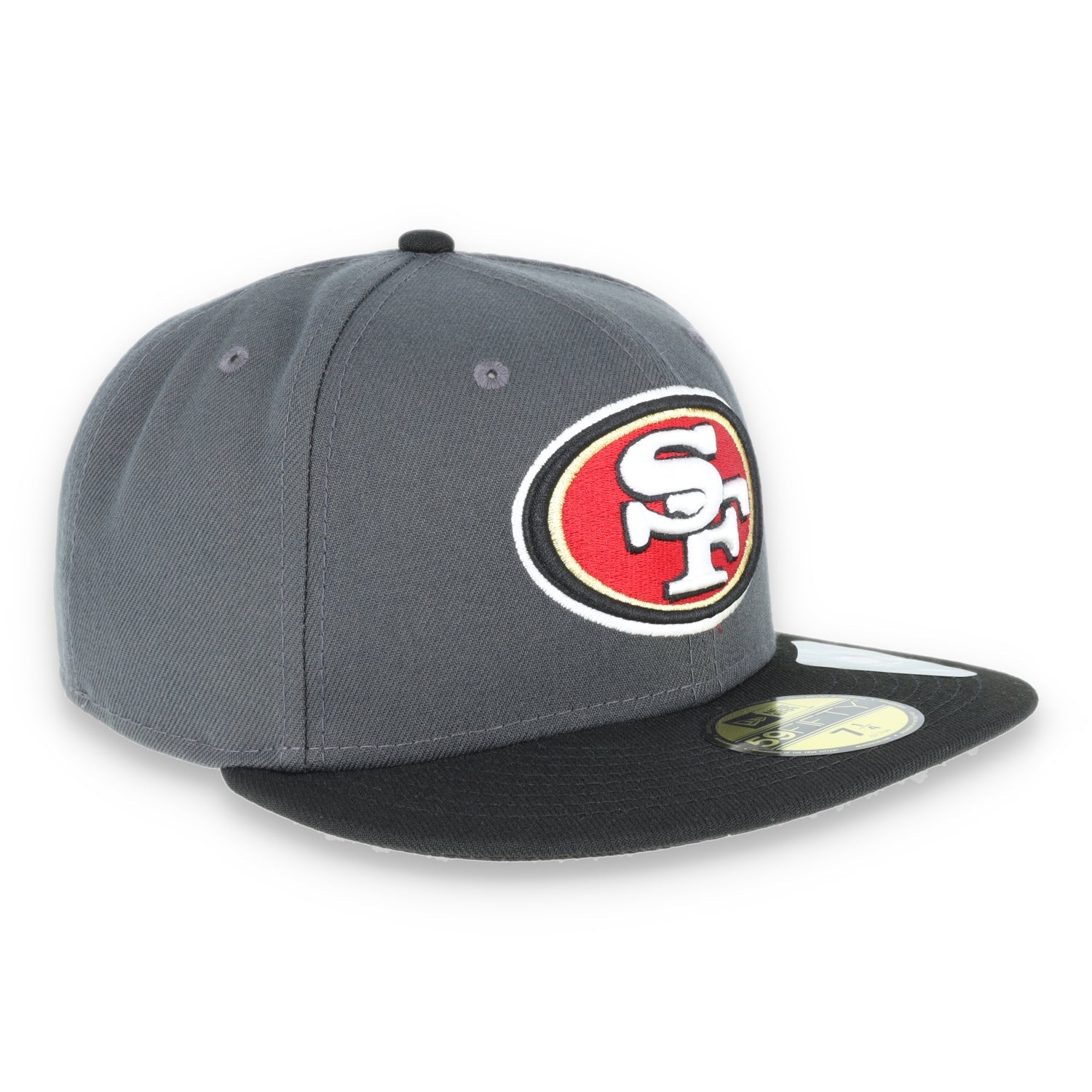San Francisco 49Ers New Era 59Fifty Fitted Oval Logo Hat -Black/Grey