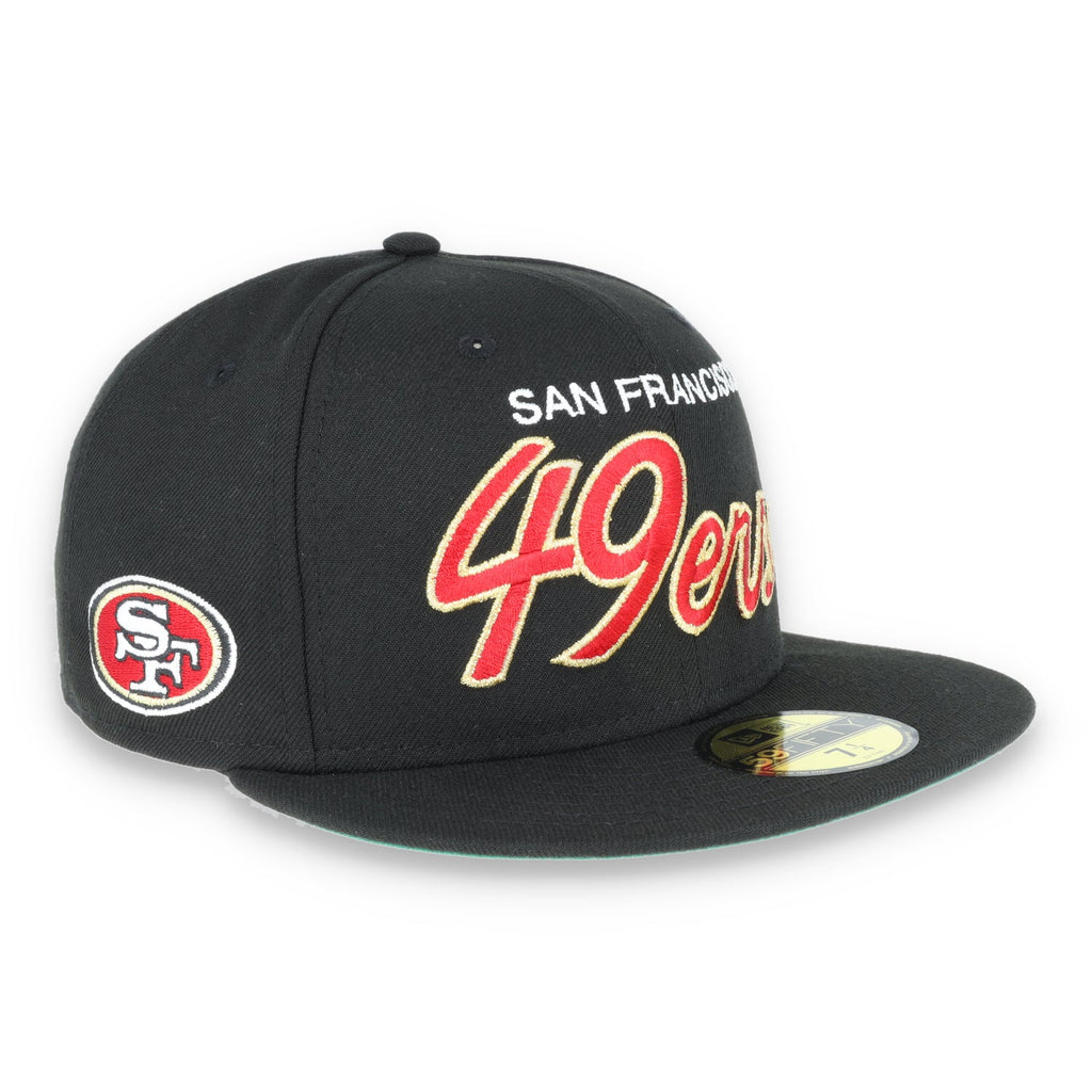 San Francisco 49ers New Era 59FIFTY Red Script-BLACK